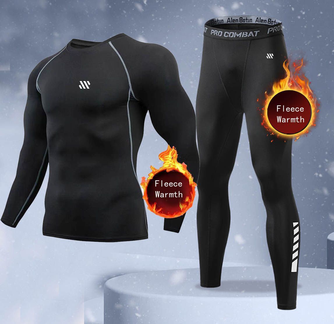 Thermal Long John - New 2-pieces Winter Warm Men Underwear