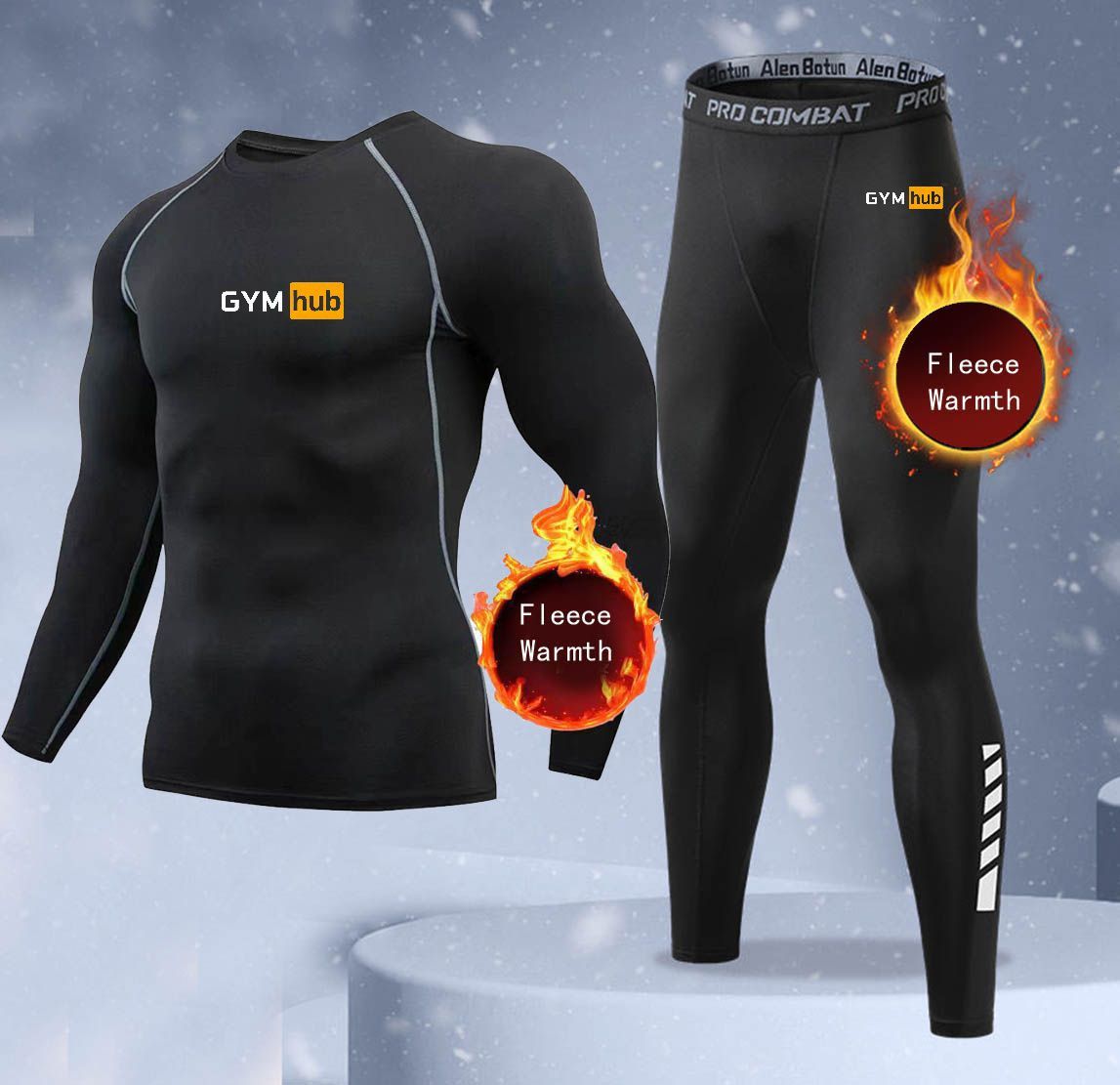 Thermal Long John - New 2-pieces Winter Warm Men Underwear
