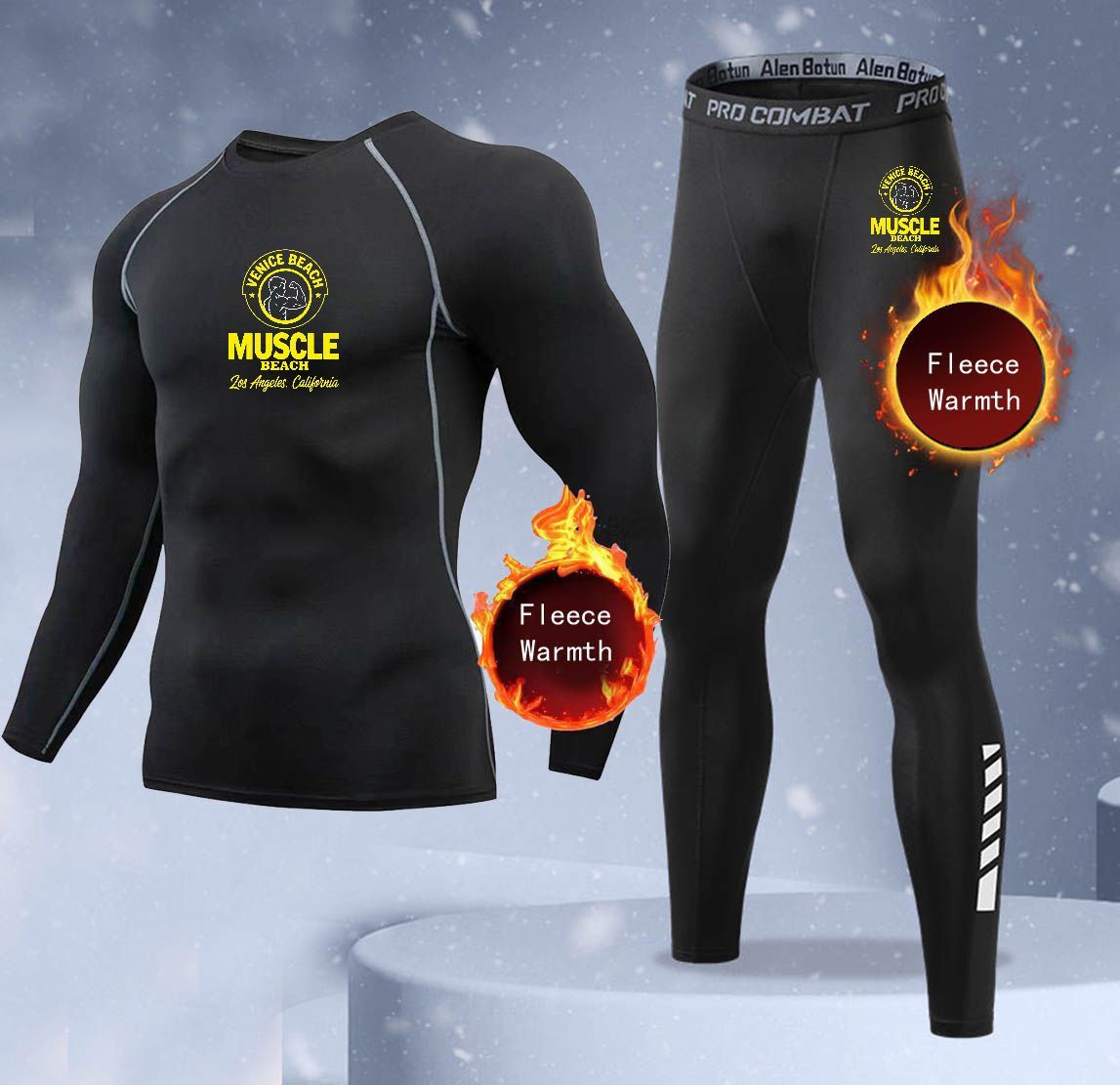 Thermal Long John - New 2-pieces Winter Warm Men Underwear