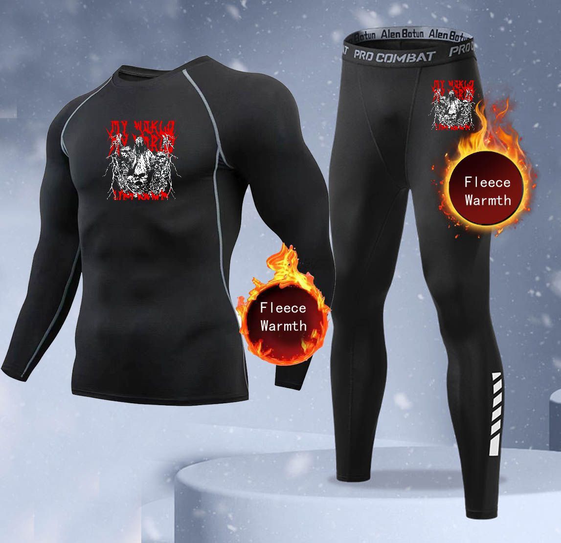 Thermal Long John - New 2-pieces Winter Warm Men Underwear