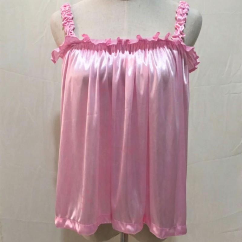 Summer Soft Silky Glossy Ruffl - đánh giá và giá Suspender Tank Top