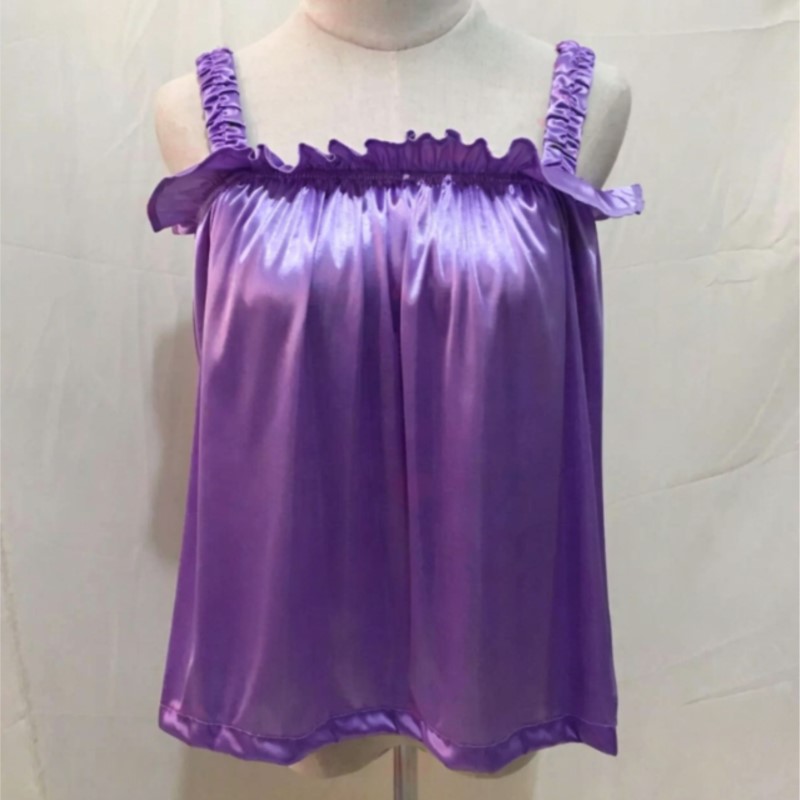 Summer Soft Silky Glossy Ruffl - đánh giá và giá Suspender Tank Top