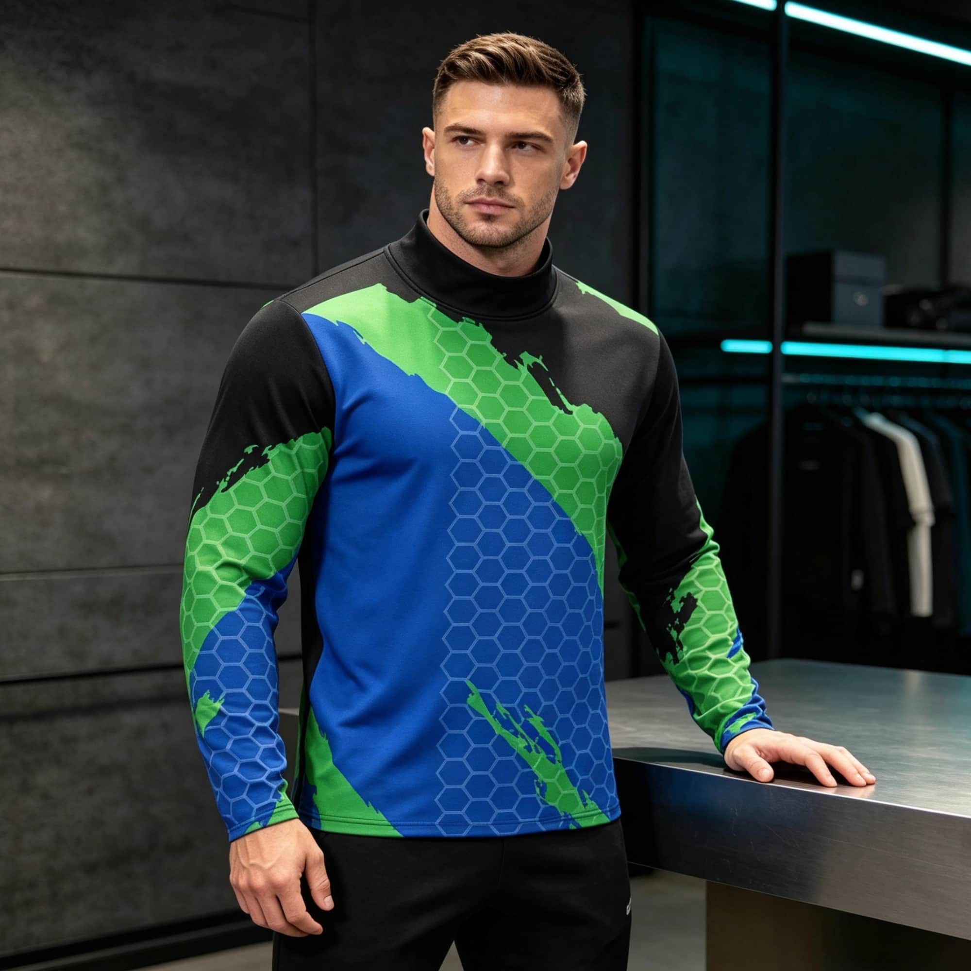 Men Contrast Color Honeycomb T - đánh giá và giá Base Layer Top